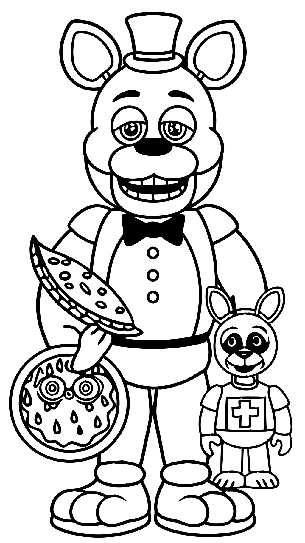 cinco noches de páginas para colorear de Freddy